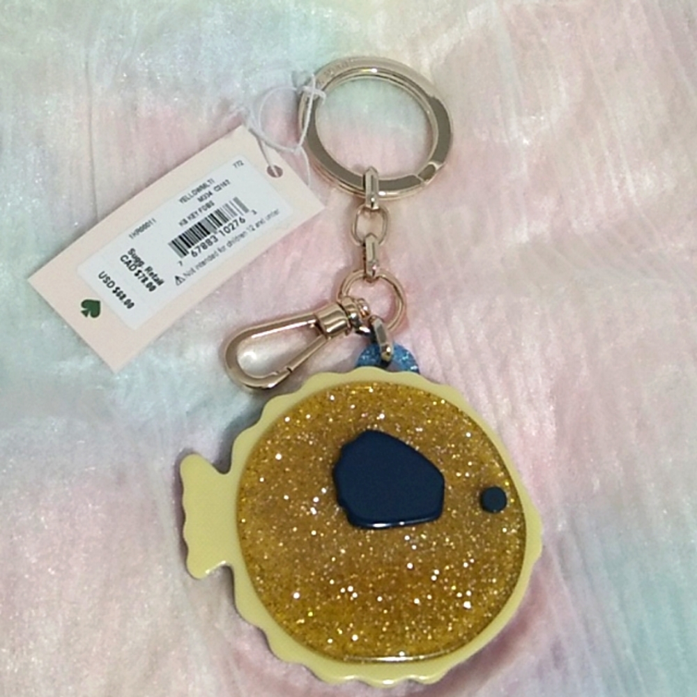 NWT Kate Spade ♠️ Collectible Yellow Fish Key Fob
